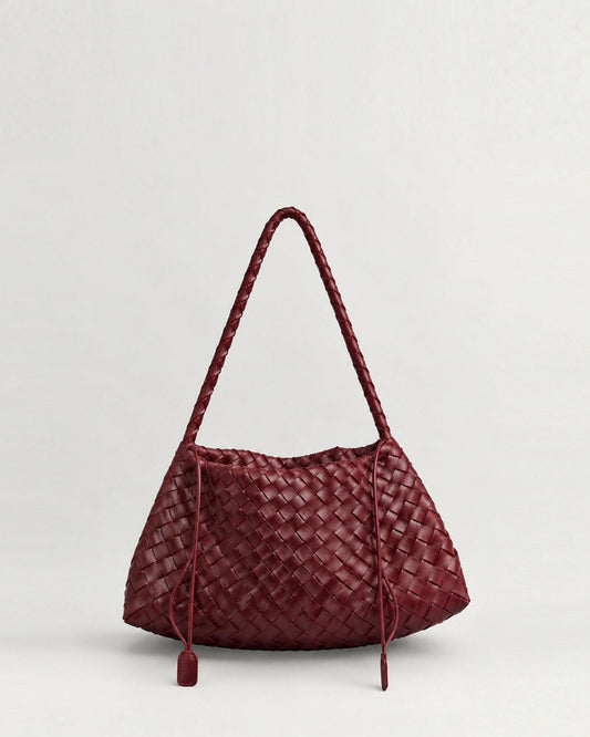 Bolso Pequeño Trenzado Granate