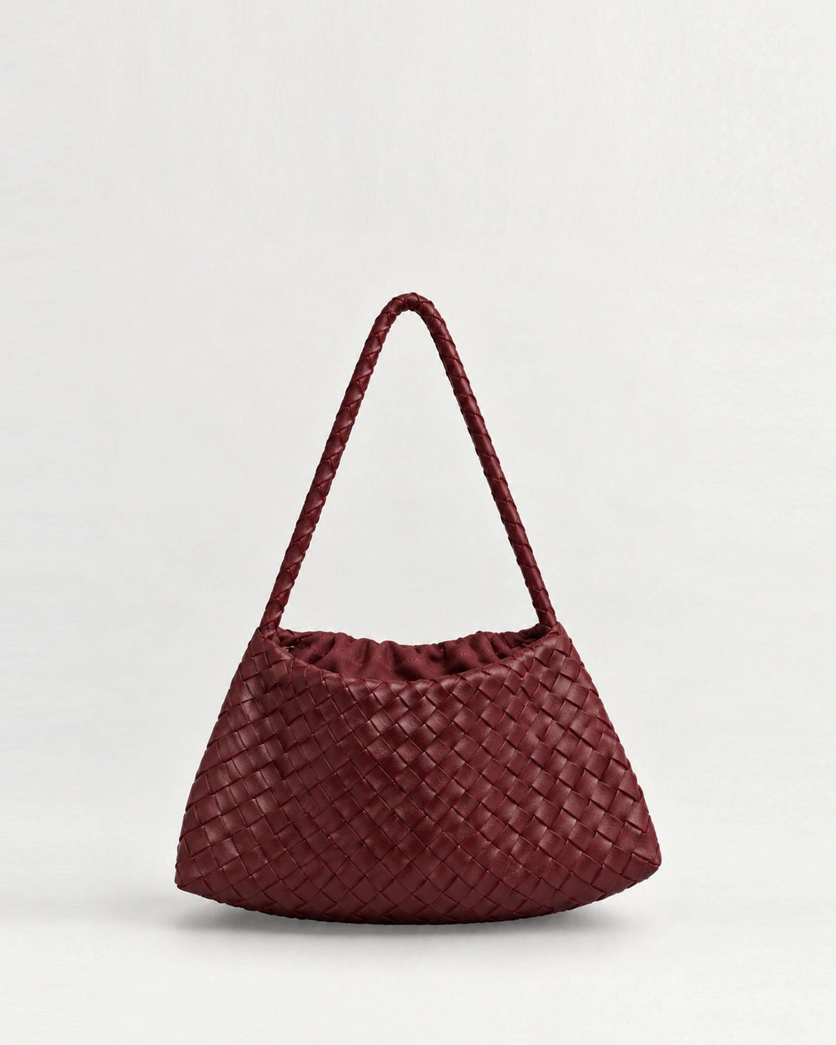 Bolso Pequeño Trenzado Granate