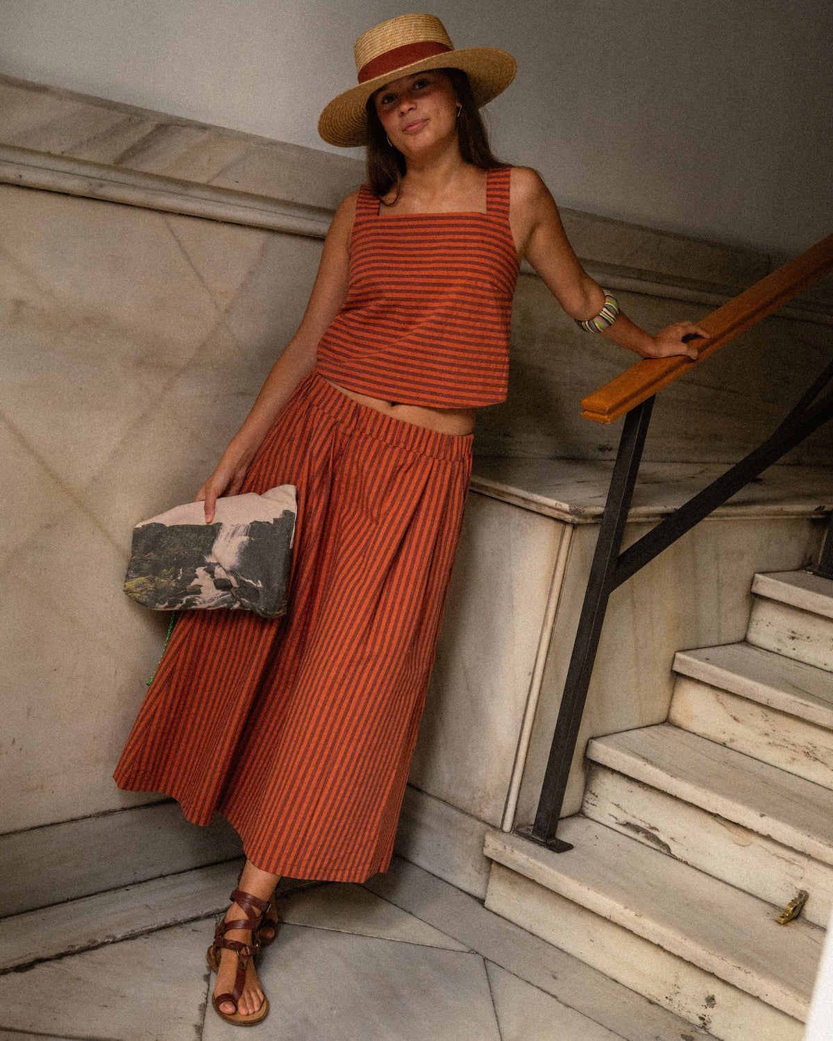 Falda Babar Raya Caramelo